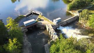 Sebago Lake Outlet Dam and Eel Weir Hydro Project 1080p September 17 2023 Standish Maine [upl. by Hanleigh847]