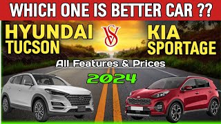 Compare Kia Sportage vs Hyundai Tucson 2024  Tucson vs Sportage  Car Comparison Shop [upl. by Aniram]