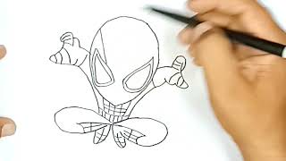 DRAW Spiderman Like a PRO in 5 Minutes [upl. by Wakeen]