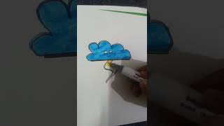 Easy drawing of clouds clouds falakkunjactivityshortsfeed easydrawingshortvideoshorts colors [upl. by Arem]