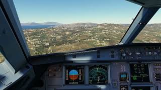 Landing at Myknos with Fenix A320 [upl. by Frederic156]