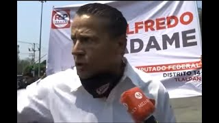 Alfredo Adame inicia campaña entre mentadas de madre [upl. by Ecirpac]