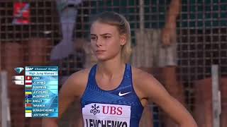 Yuliya Levchenko  2019 Athletissima Lausanne High Jump [upl. by Assiralc]