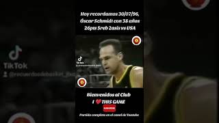 Óscar Schmidt con 38 años le hizo 26pts 5reb 2asis a USA quotBrasil vs USAquot JJOO 1996 300796 [upl. by Sigfrid]