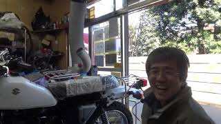 バイク屋の日常。ご成約いただきましたTS185ERを組み立てながら、あれこれ話をしています。 [upl. by Iznek]