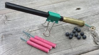 Make an Easy Firecracker Cannon  Old Bullet Cartridge 2 [upl. by Antonella]