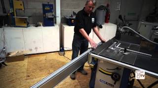 Scheppach PRECISA 30 Sawbench  How to Adjust the Sliding Table [upl. by Otit]