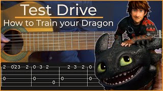 How to Train your Dragon  Test Drive Simple Guitar Tab [upl. by Lorola496]