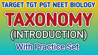 Taxonomy Introduction  most important points of taxonomy  tgt pgt biology online classes [upl. by Pine277]