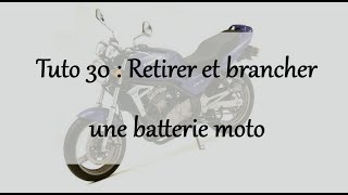 ER5 Tuto 30  Retirer et brancher une batterie moto [upl. by Ecaidnac]