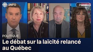 Panel politique  débat sur la laïcité et mixité dans les écoles du Québec [upl. by Gamal]