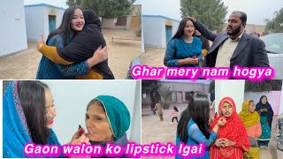 Ghar mery naam hogya  sbko lipstick lgai  Ami agyi  village vlog [upl. by Irneh]