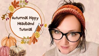 QUICK and EASY crochet headband tutorial for FALL [upl. by Matilda555]