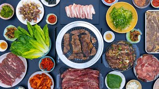 The Complete Guide to KOREAN BBQ at Home Kalbi Bulgogi Jumulleok Samgyeopsal [upl. by Reace]