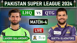 PSL LIVE  LAHORE QALANDARS VS QUETTA GLADITORS MATCH 4 LIVE COMMENTARY  LQ vs QG LIVE [upl. by Ecirahs]