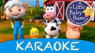 Old MacDonald Had A Farm  Karaoke Version With Lyrics HD from LittleBabyBum [upl. by Repsihw]