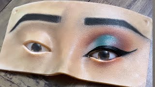 Brown amp Green Eyemakeup Tutorial Half Cutcrease Eyemakeup Tutorial [upl. by Arimlede956]