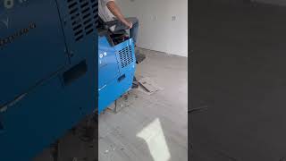 Fast ceramic flooring removal machine 🤯asmr satisfying diy howto asmrsounds construction [upl. by Aisiat]