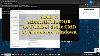 🔵Cómo abrir el ADMINISTRADOR de TAREAS desde CMD o Terminal en Windows smythsys informática [upl. by Lateehs]