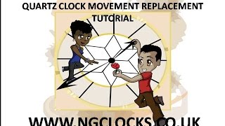 How to replace a quartz clock movement and hands tutorial [upl. by Ydahs]