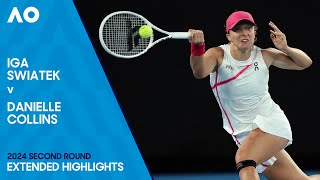 Iga Swiatek v Danielle Collins Extended Highlights  Australian Open 2024 Second Round [upl. by Yarazed]