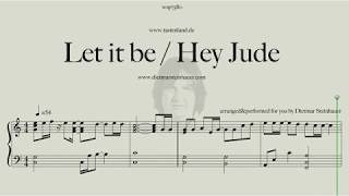 Let it be  Hey Jude  The Beatles for Easy Piano [upl. by Celio847]