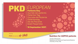 Nutrition for ADPKD patients  Dr Claudia DAlessandro  18 September 2021 [upl. by Rayburn]