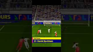 Beckham Iconic Finish efootball efootball2025 beckham goat epicmoment goal pesmobile pes [upl. by Enyak]