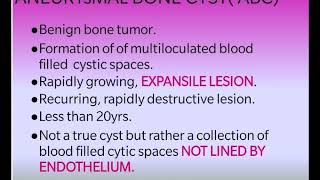 Aneurysmal bone cyst [upl. by Malvin]