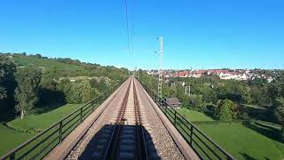 Führerstandsmitfahrt von Kornwestheim Pbf nach Backnang über die kleine Murrbahn [upl. by Moclam]