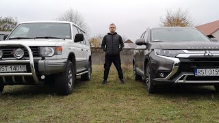 Mitsubishi Pajero vs Mitsubishi Outlander  4x4 SUV test [upl. by Bergeman]