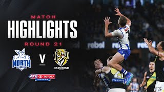 North Melbourne v Richmond Highlights  Round 21 2024  AFL [upl. by Adnylg160]