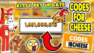 ALL 13 WORKING ROBLOX KITTY CODES FOR 1 BILLION CHEESE 🐱 DECEMBER PETS UPDATE CODES OF KITTY 🧀 [upl. by Galang]