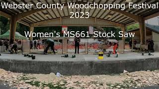 2023 Lumberjack Competition  Webster Spring  Womens MS661 Stock Saw [upl. by Zigmund851]