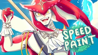 Sidon of the Zora 🔱TotK【speedpaint】 [upl. by Naened]