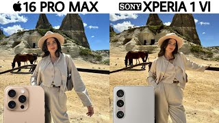 IPhone 16 Pro Max Vs Sony Xperia 1 VI Camera Test Comparison [upl. by Boggers]