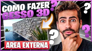 Como Fazer Placa De Gesso 3d Para Área Externa De Maneira Simples e Rápida [upl. by Aro499]