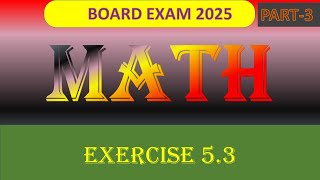 JAC BOARD EXAM MATH PRASHNAWALI 53 PRASHNAWALI 53 JAC BOARD EXAM 2025 [upl. by Anniram]