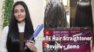 Havells Hair Straightener review  demo in hindi  sumantipsandtricks [upl. by Ellainad]