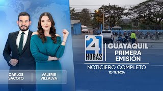 Noticiero de Guayaquil Primera Emisión 121124 [upl. by Gelasias]