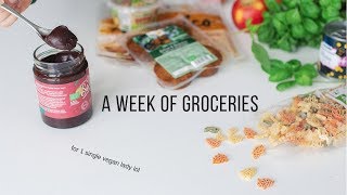 A Week of Vegan Groceries for One [upl. by Ennaeerb]