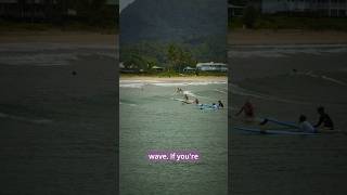 The best place on Kauai for beginner surfing kauai hanalei surfing travel vacation [upl. by Lizette]