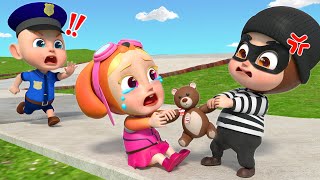 Policeman is Here to Help  Police Officer Song  Job and Career  Rosoo Nursery Rhymes amp Kids Songs [upl. by Erida]