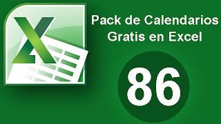 Tutorial Excel Cap 86 Pack de Calendarios Gratuitos [upl. by Greerson425]