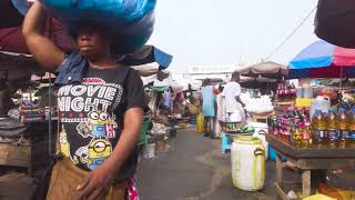 AFRICA OPEN AND INDOOR STREETS MARKET GHANA ACCRA AGBOGBLOSHIE [upl. by Rooke676]