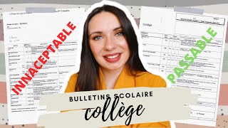 JE REDÉCOUVRE MES BULLETINS DU COLLÈGE 🏫 [upl. by Brittnee]