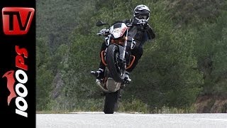 KTM 690 Duke 2014  Actionszenen Wheelies Drifts [upl. by Arihsa370]