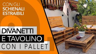 Divanetti e tavolino con i pallet [upl. by Richia]