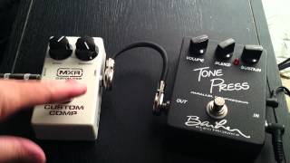 MXR Custom Comp vs Barber Tone Press Demo [upl. by Laeria219]