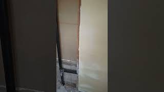 Step by Step easy Drywall repair on ceiling  Drywall patching hole in ceiling water damaged ceiling [upl. by Adnamar262]